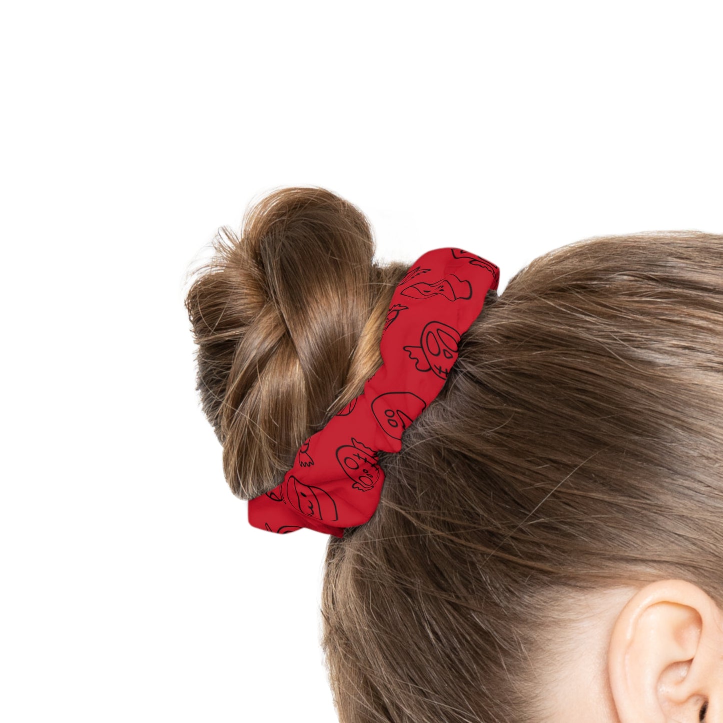 Windsor Wonders Dark Red Halloween Candy Scrunchie