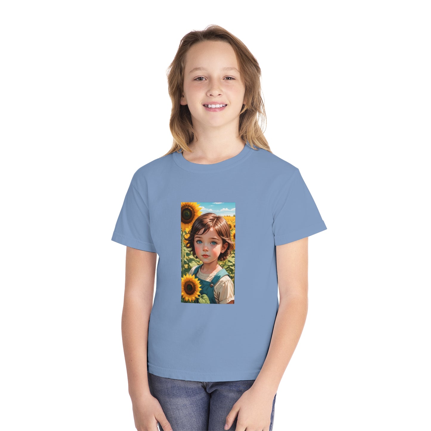 Kalli Sunflower Youth T-Shirt - Midweight Cotton Tee