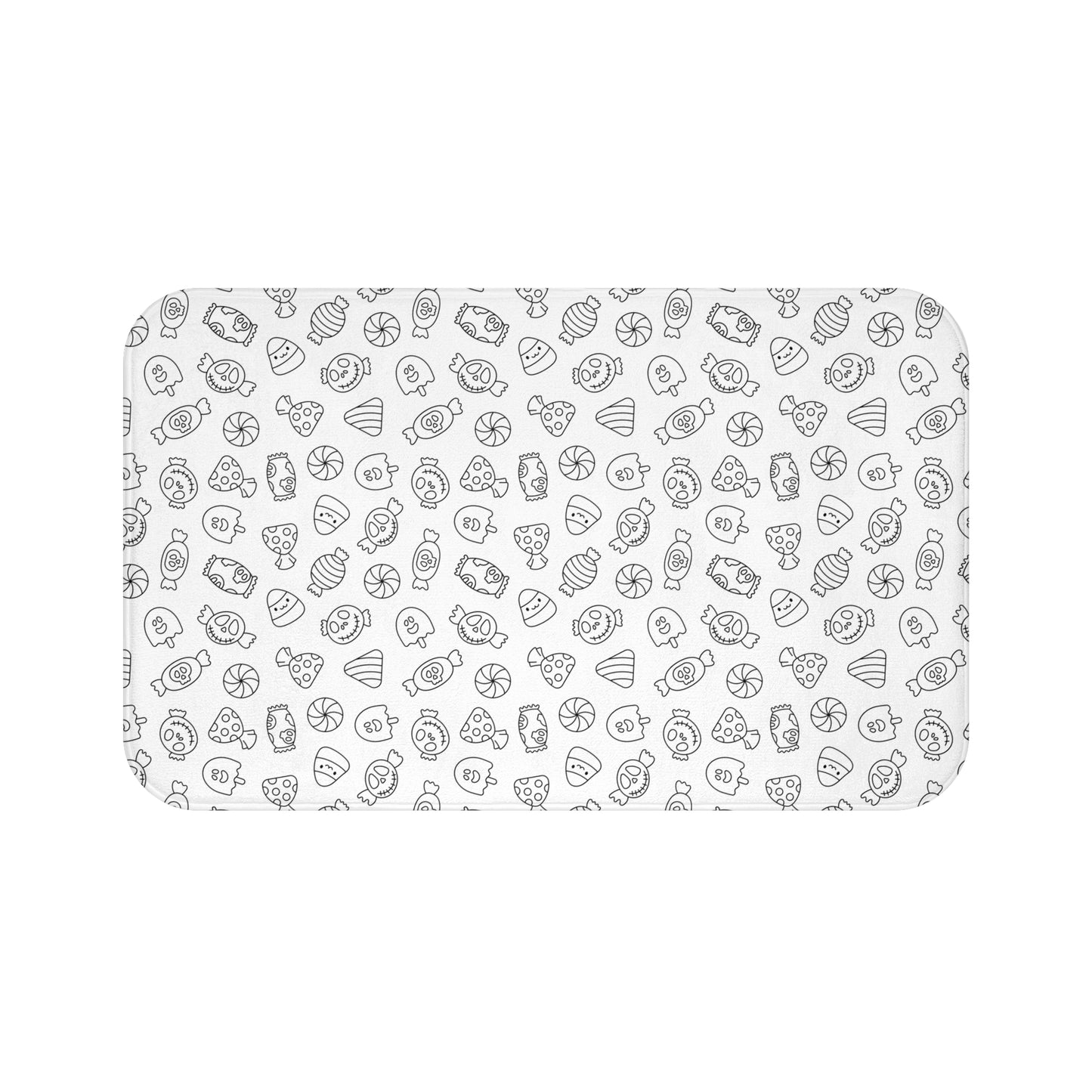 Windsor Wonders White Halloween Candy Bath Mat