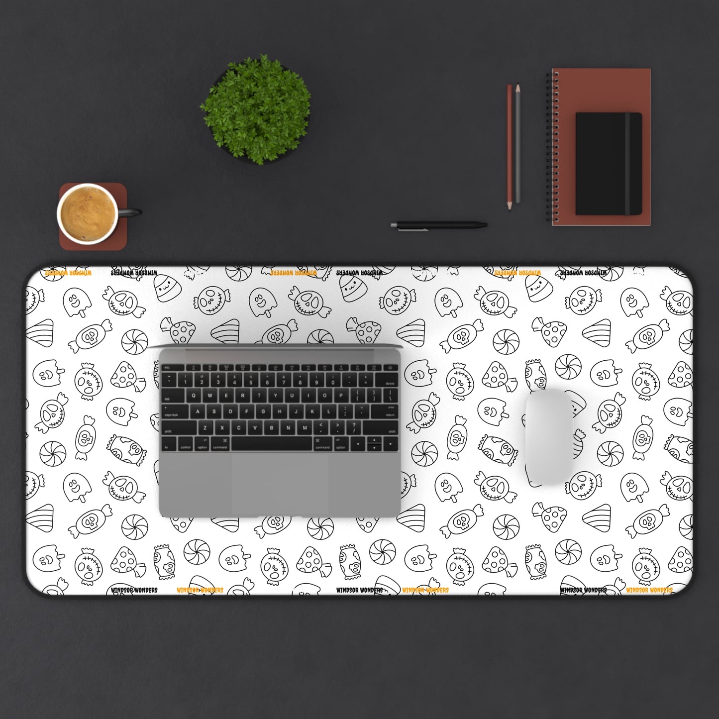 Windsor Wonders White Halloween Candy Desk Mat