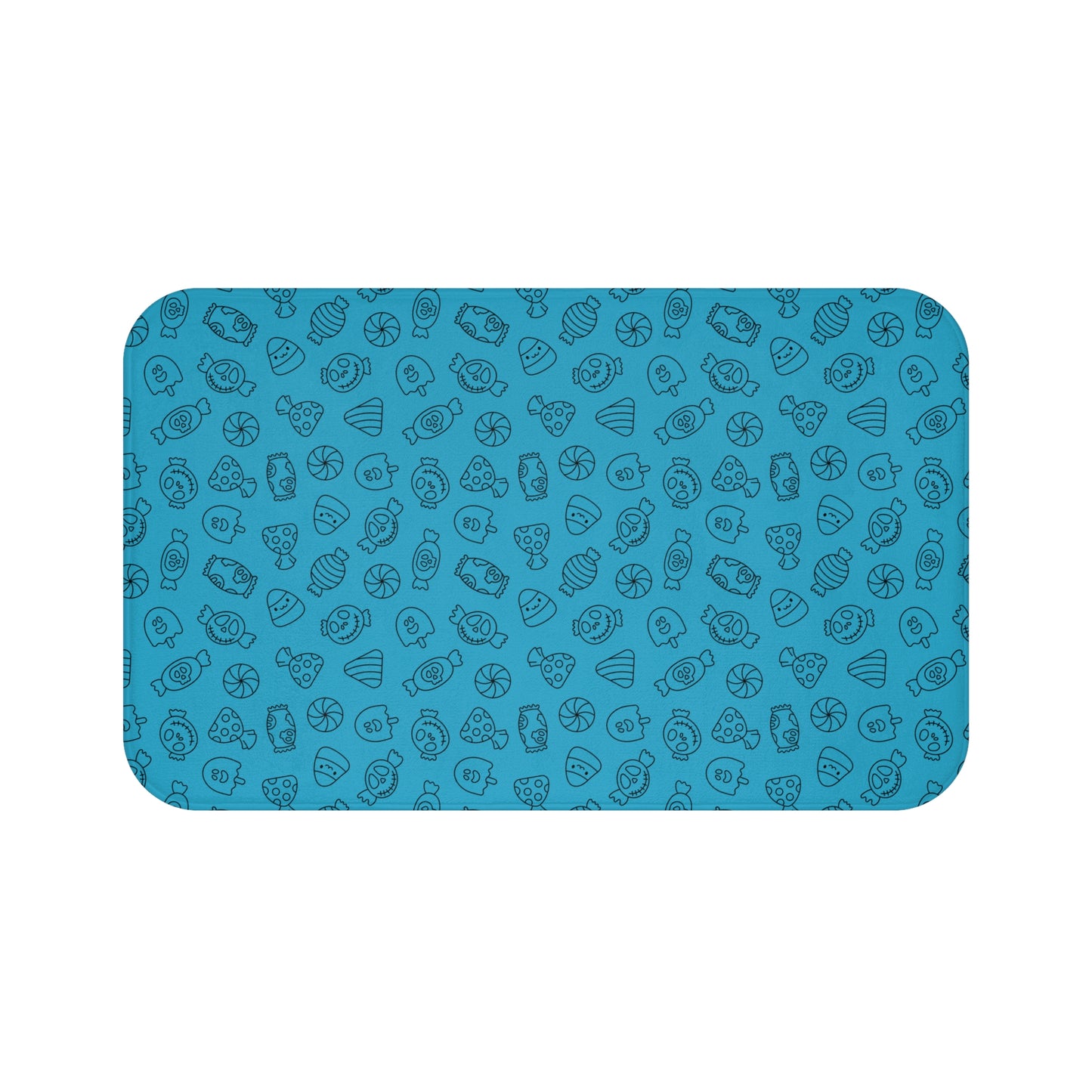 Windsor Wonders Turquoise Halloween Candy Bath Mat