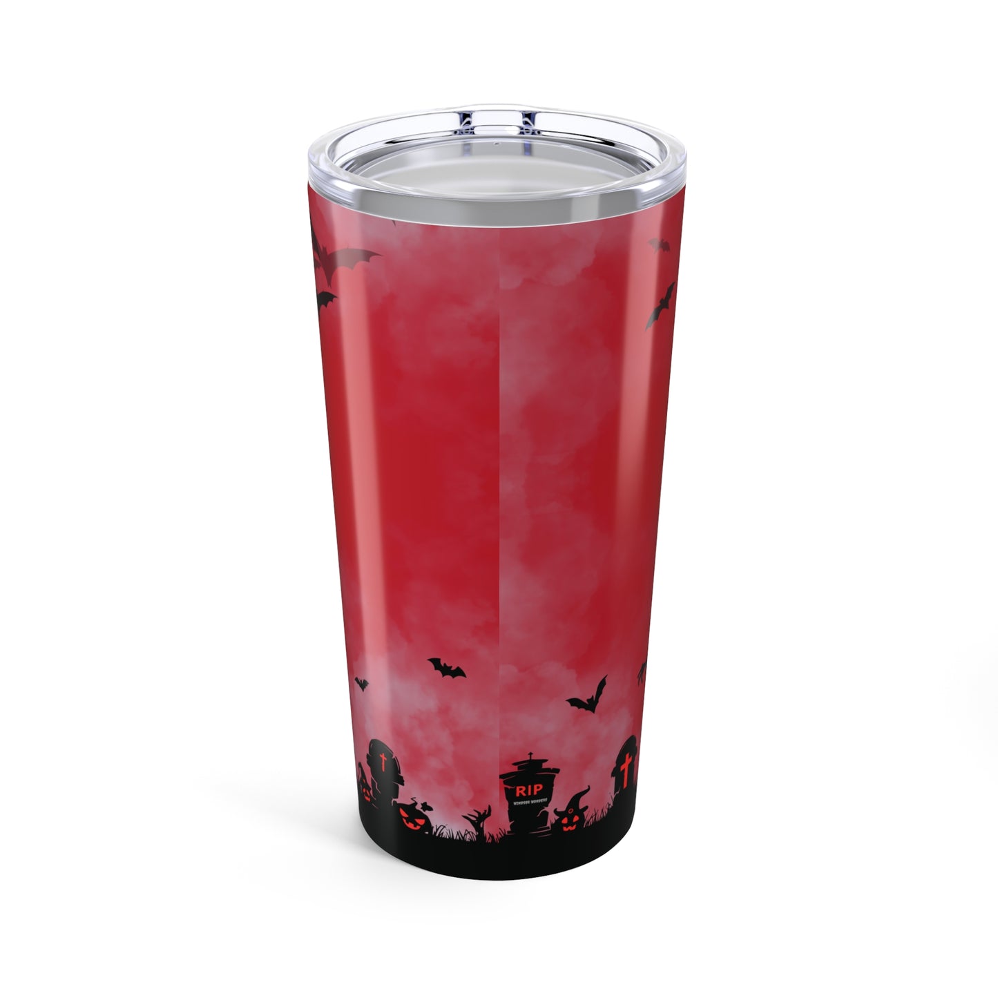 Dark Red Graveyard Halloween Tumbler 20oz