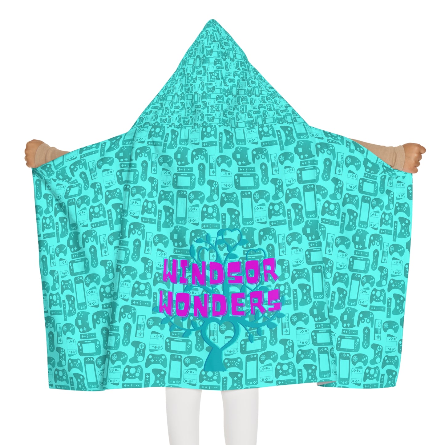 Youth Gaming Hooded Towel - Game Controller Design