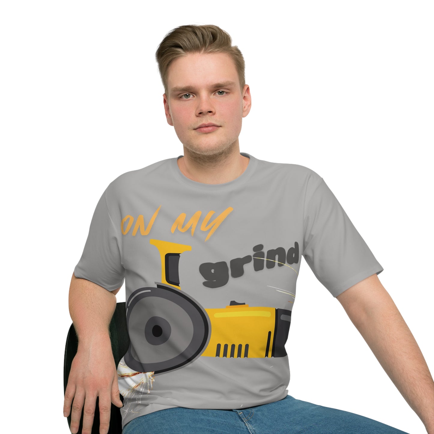 Men's Graphic Tee: "On My Grind" | Casual Wear, Street Style, Gifts for Him, Workout Shirt, Motivational Fashion