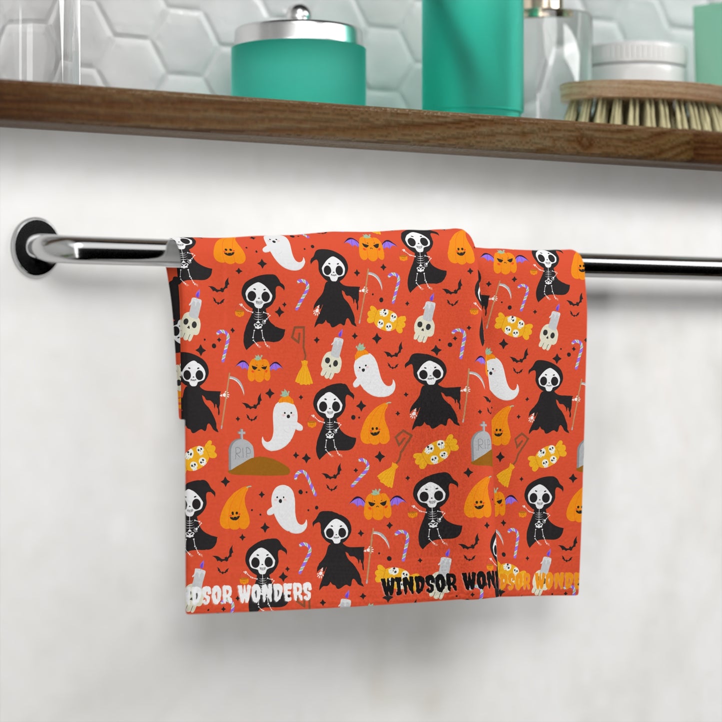 Windsor Wonders Reaper Halloween Face Towel