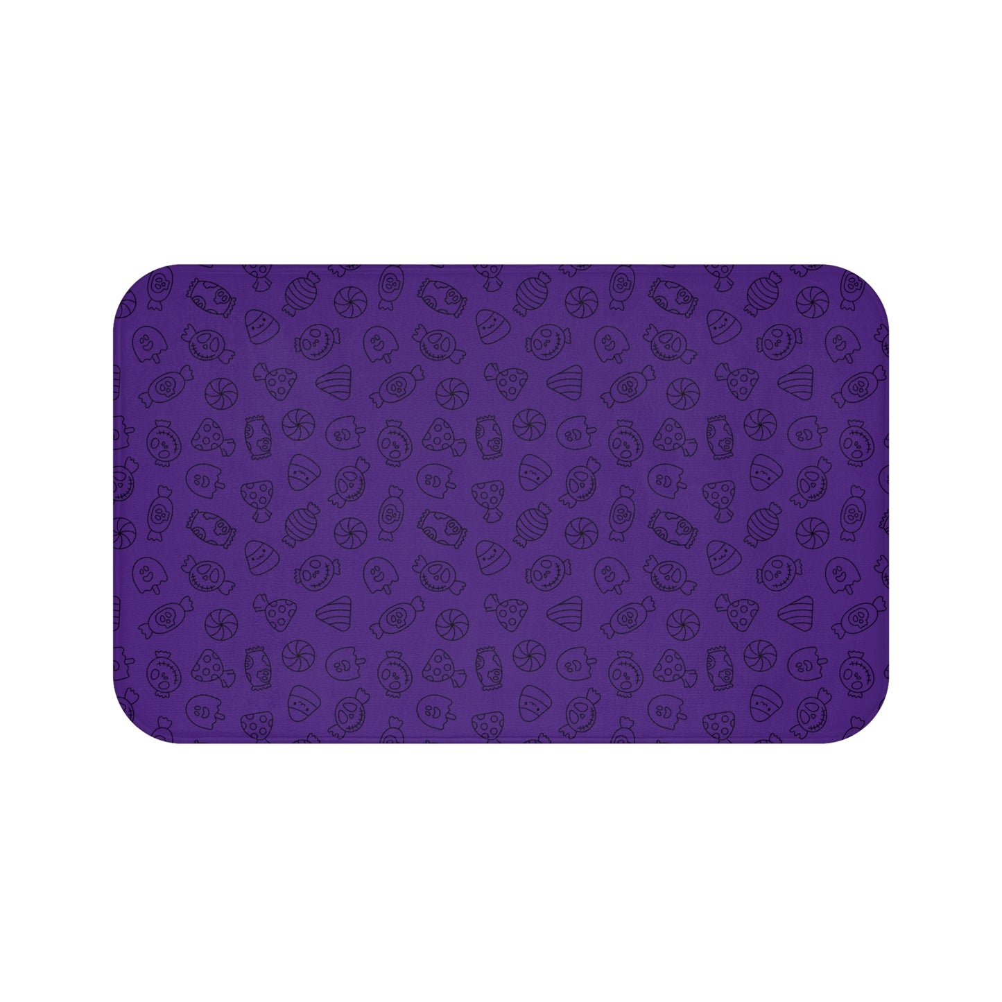 Windsor Wonders Dark Purple Halloween Candy Bath Mat