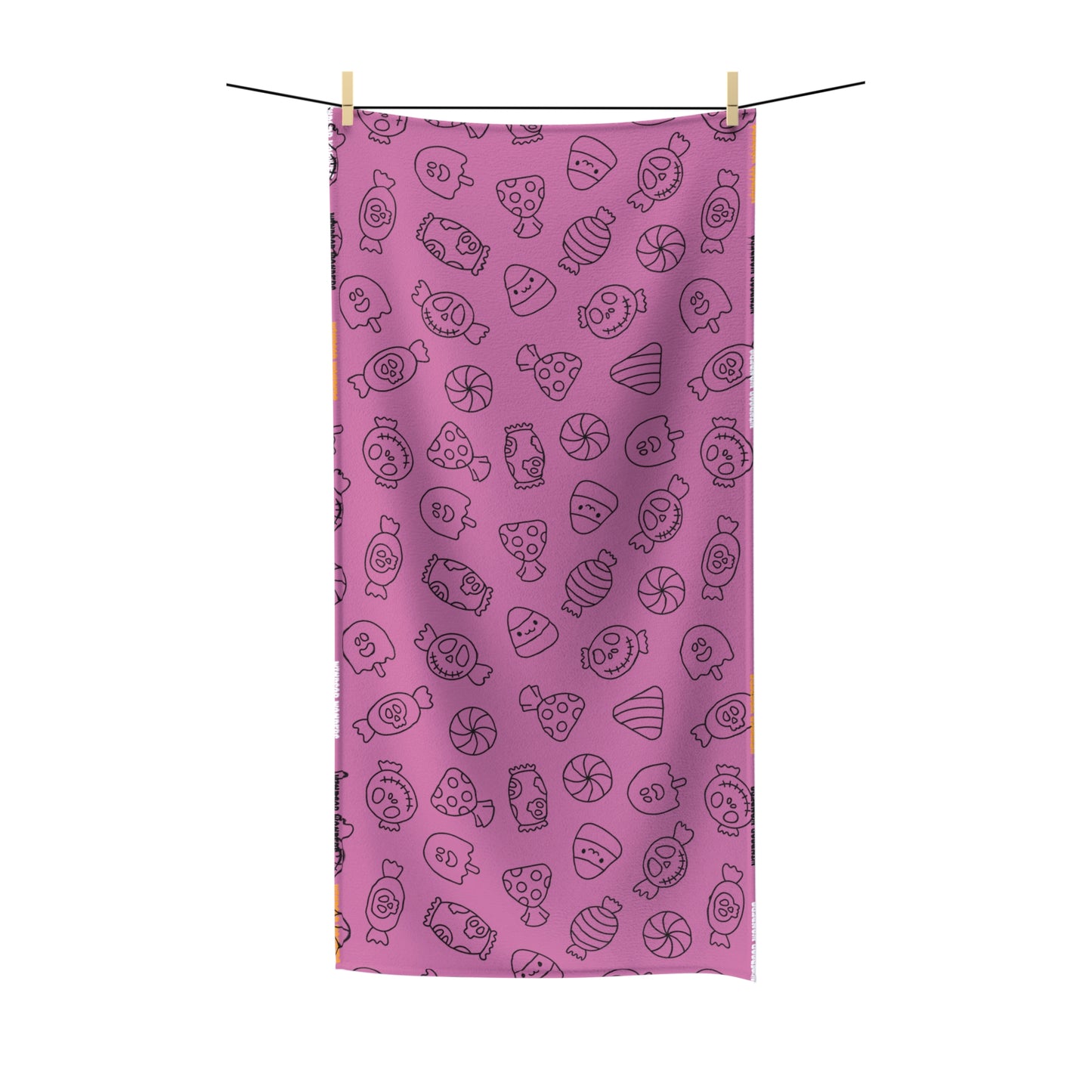 Windsor Wonders Light Pink Halloween Candy Polycotton Towel