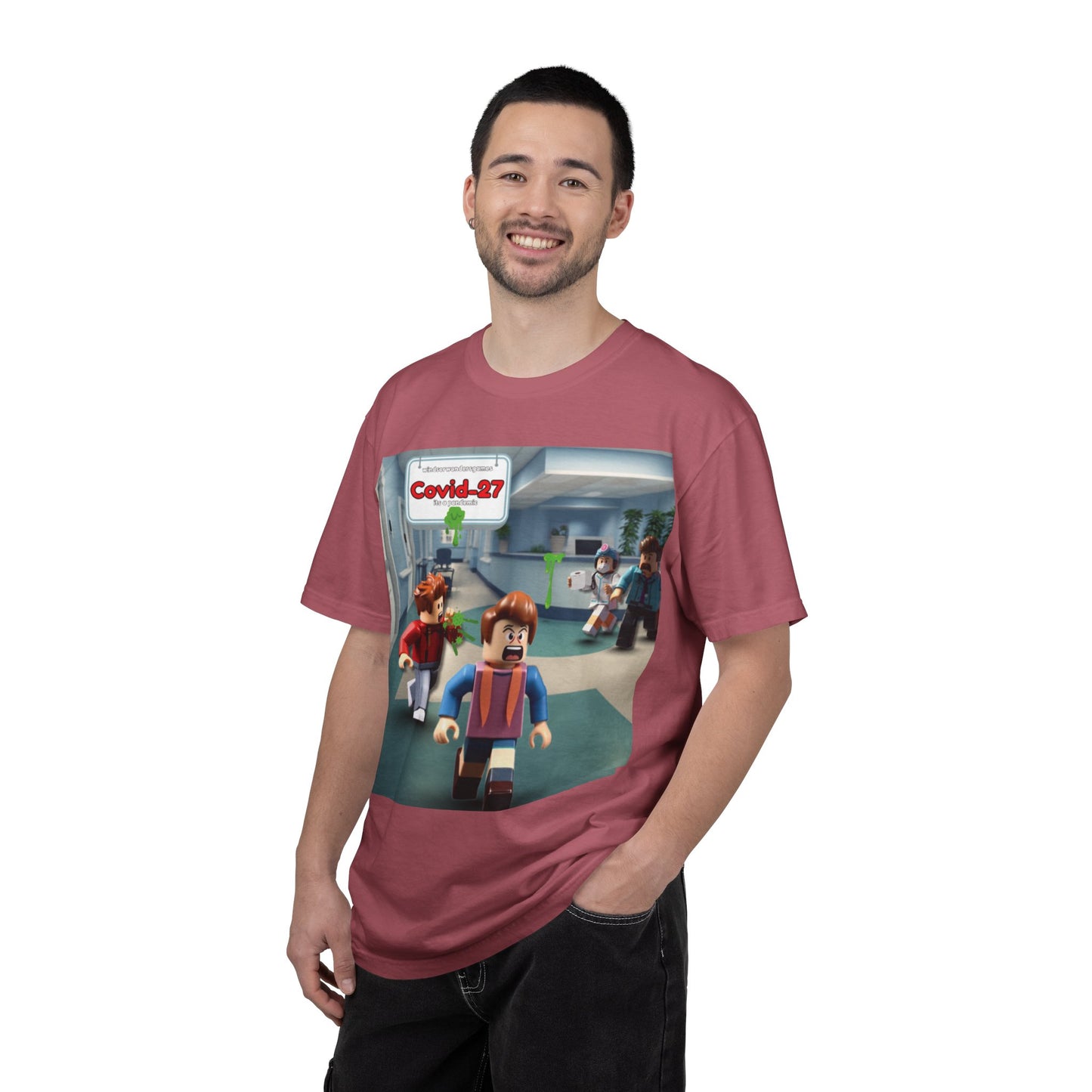 Covid-27 Pandemic Panic T-Shirt | Blocky Characters