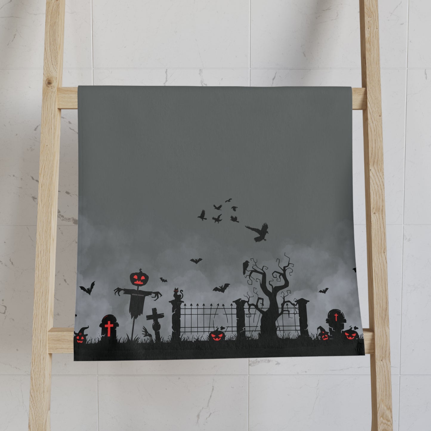 Windsor Wonders Dark Grey Graveyard Hand Towel