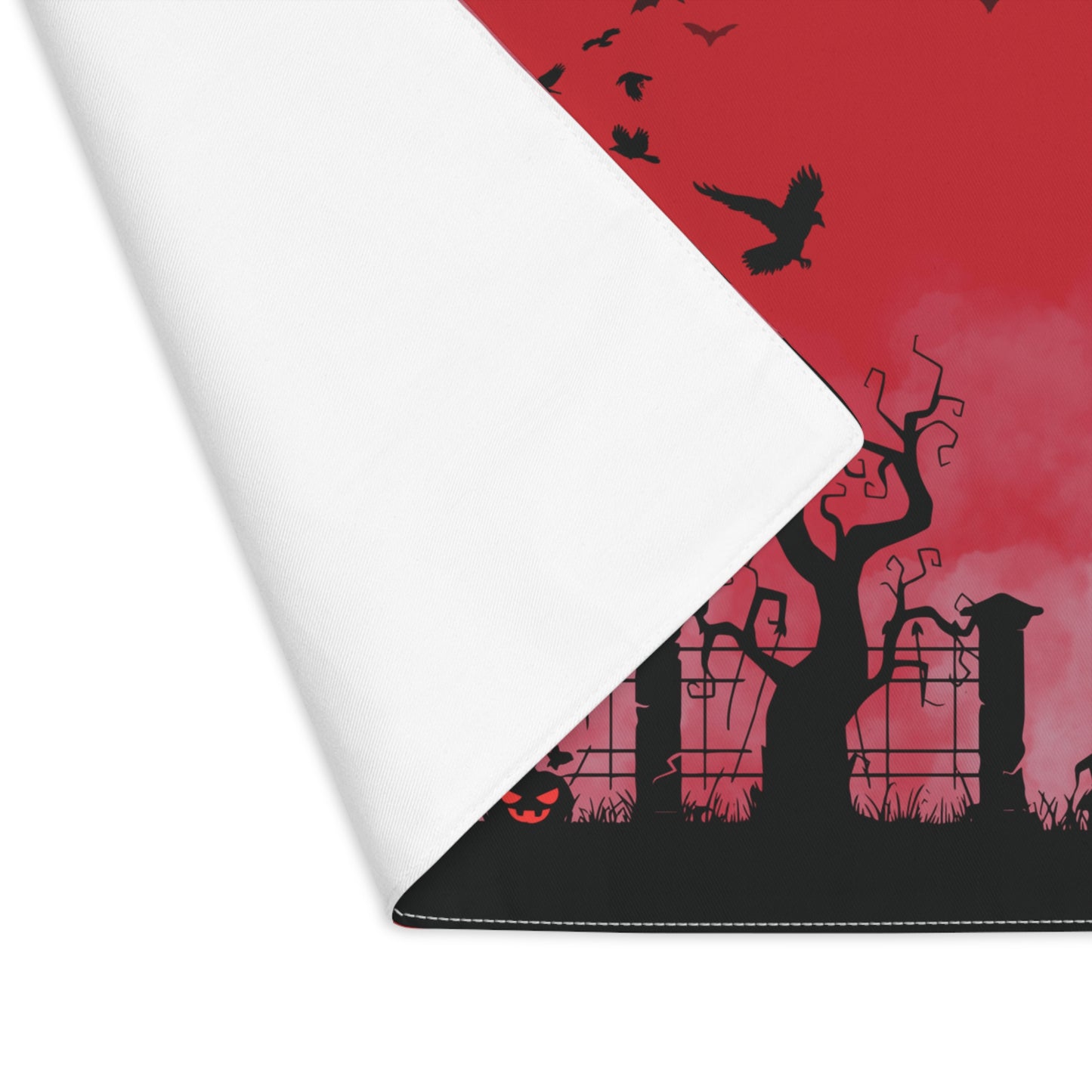 Windsor Wonders Dark Red Halloween Graveyard Placemat, 1pc