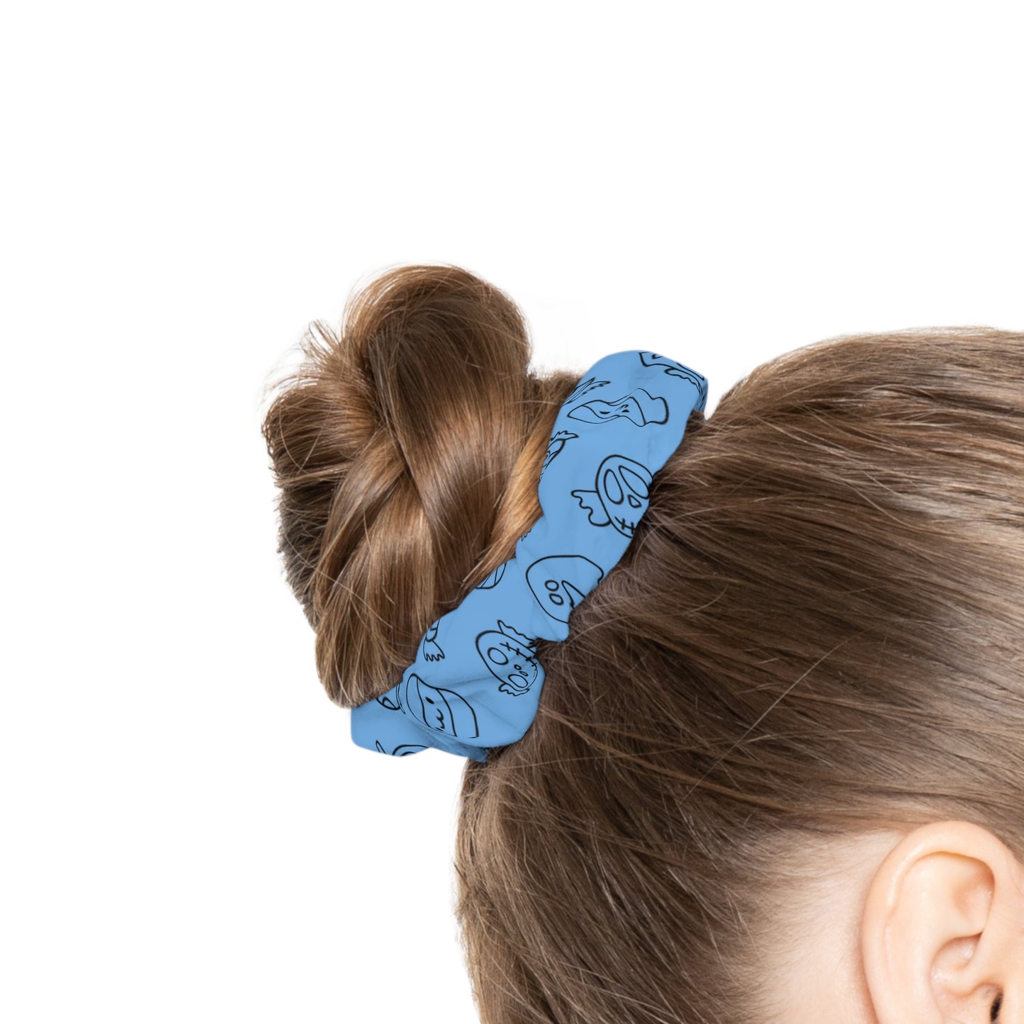 Windsor Wonders Light Blue Halloween Candy Scrunchie