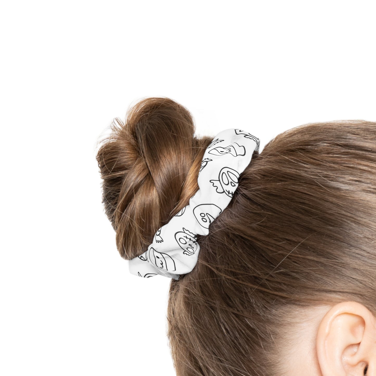 Halloween Candy Scrunchie - Sweet Spooky Hair Accessory