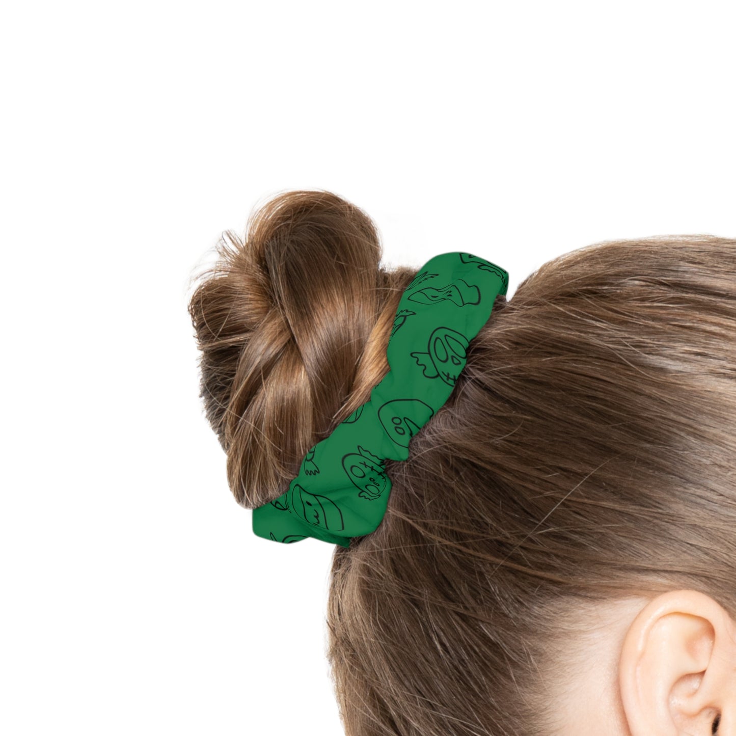 Windsor Wonders Dark Green Halloween Candy Scrunchie