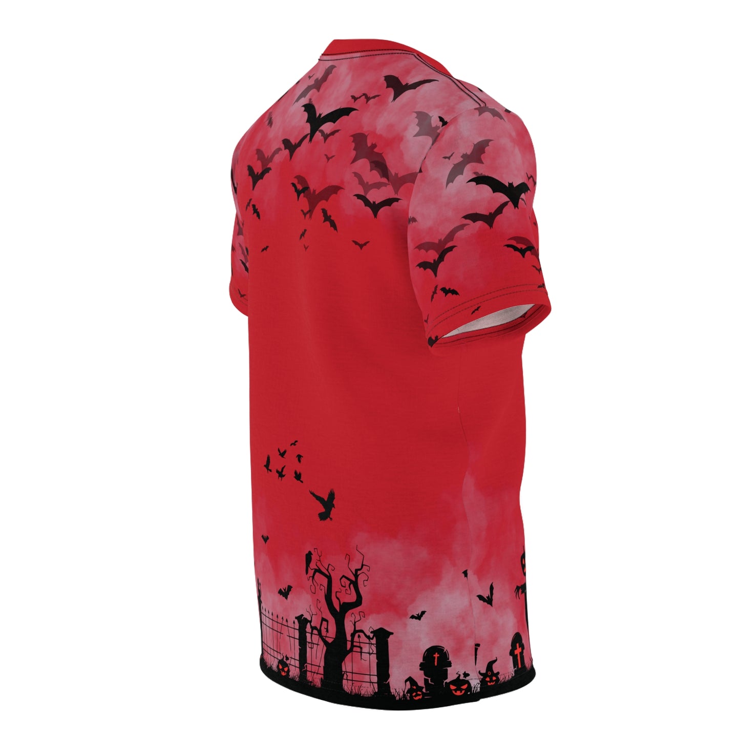 Windsor Wonders Red Graveyard Bats Unisex Cut & Sew Tee (AOP)
