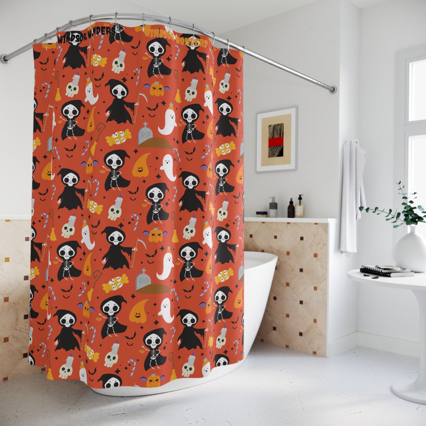Windsor Wonders Reaper Halloween Shower Curtain