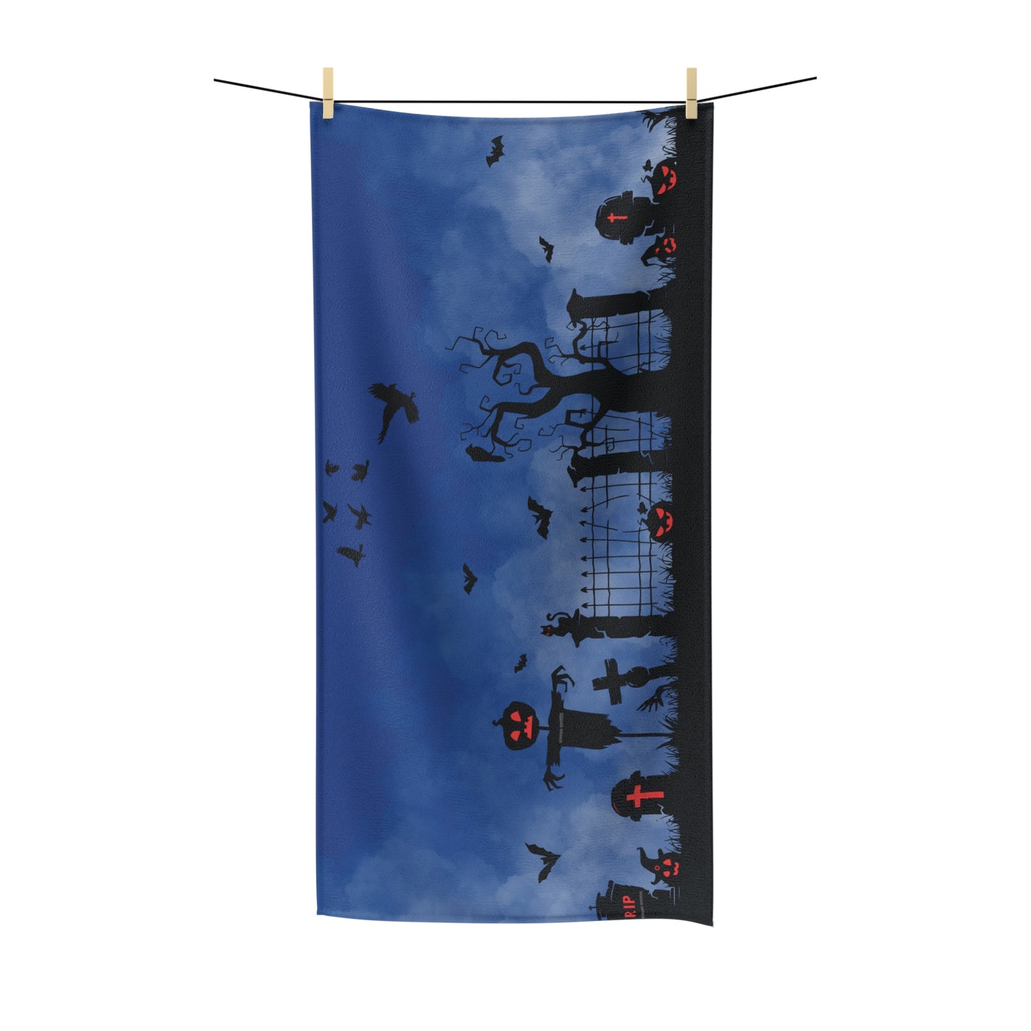 Windsor Wonders Dark Blue Graveyard Polycotton Towel