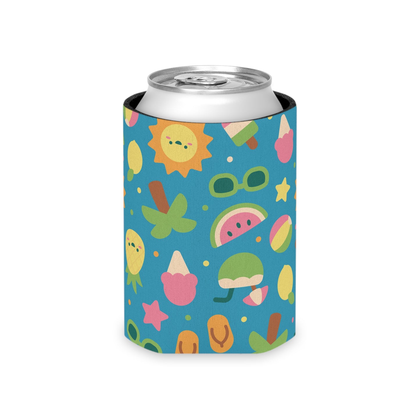 Colorful Summer Can Cooler, Fun Beverage Insulator for Pool Parties, Beach Days, BBQ, Summer Festivals, Gift for Friends