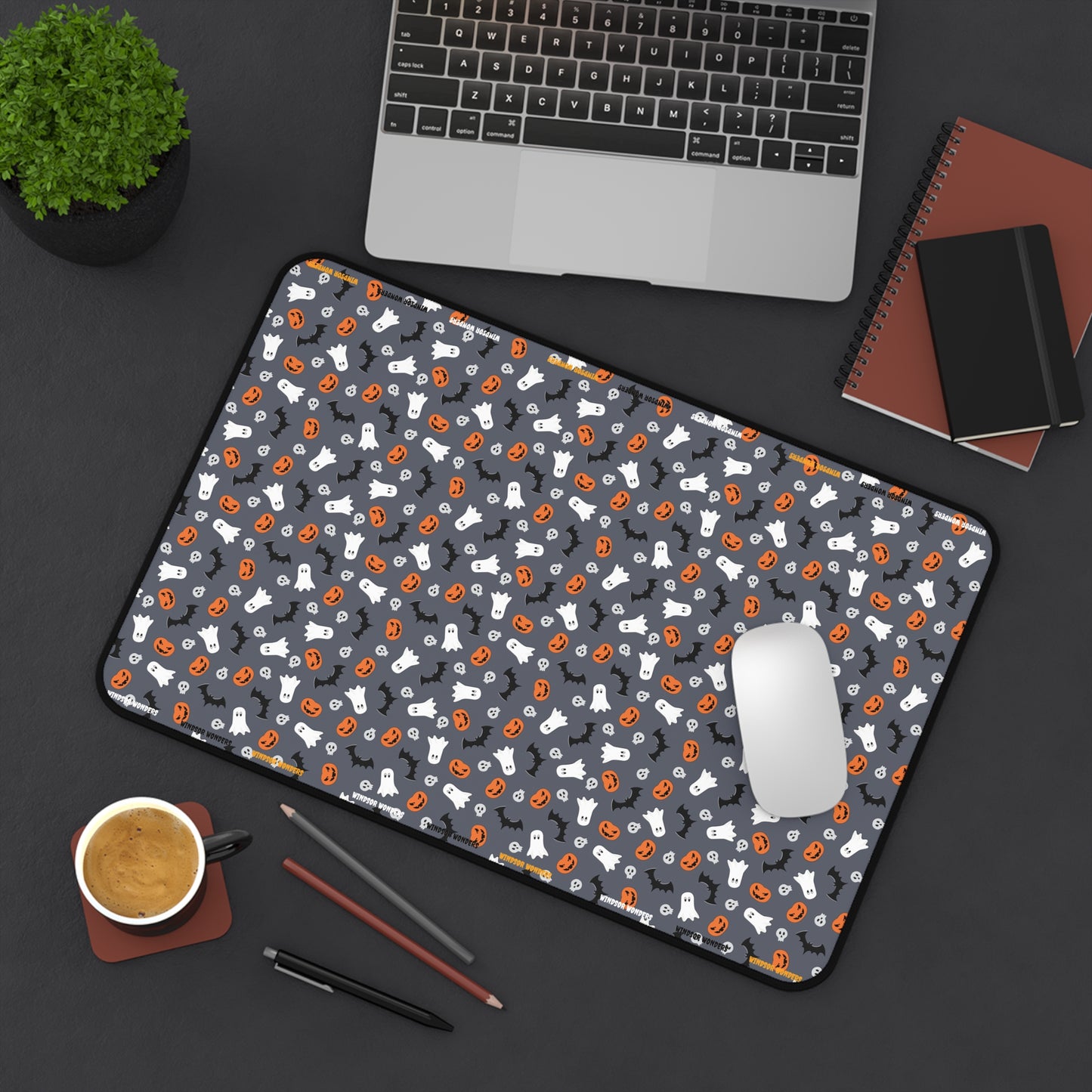 Windsor Wonders Dark Grey Halloween Desk Mat