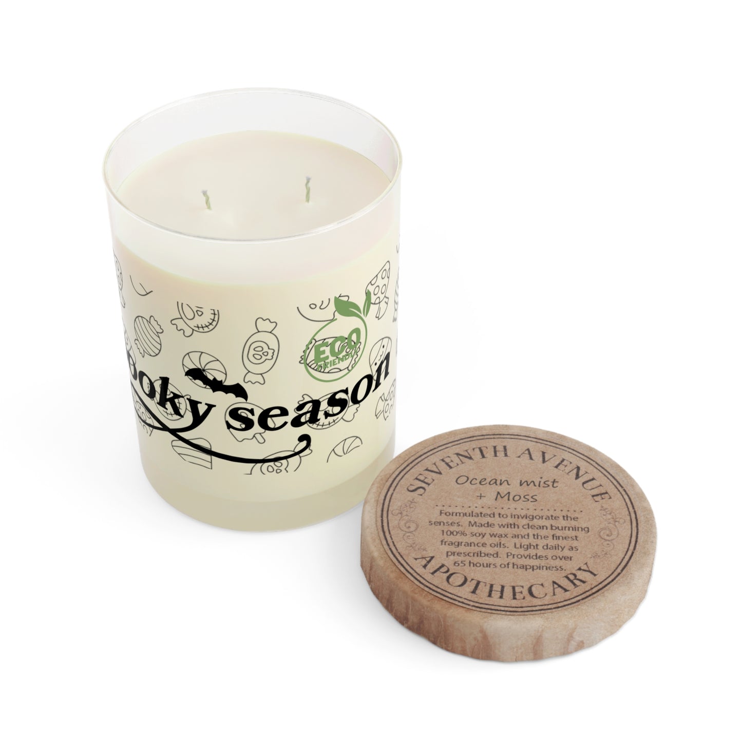 Scented Candle - Full Glass, 11oz, Halloween Candy wrapped