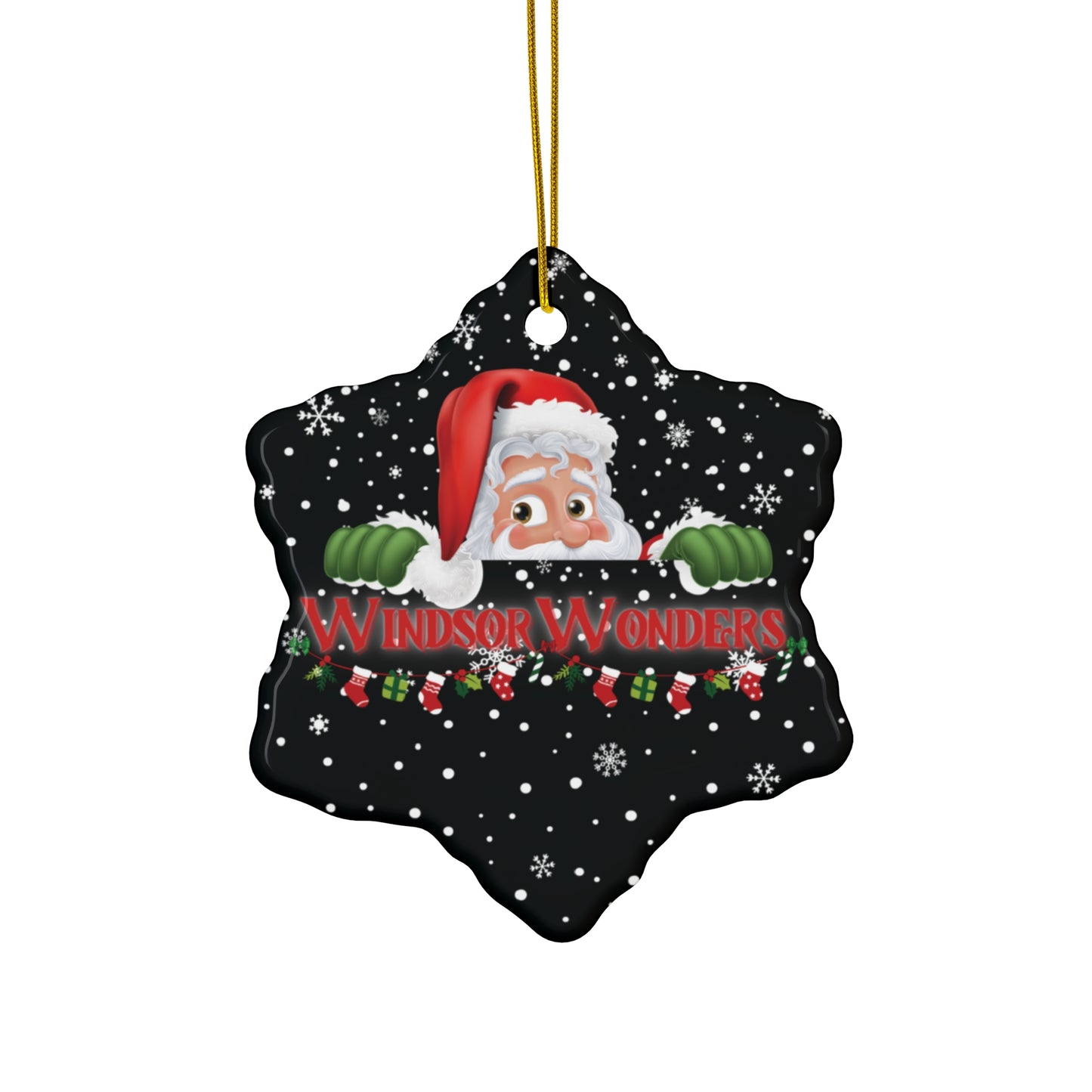 Windsor Wonders Black Ceramic Ornament, 4 Shapes