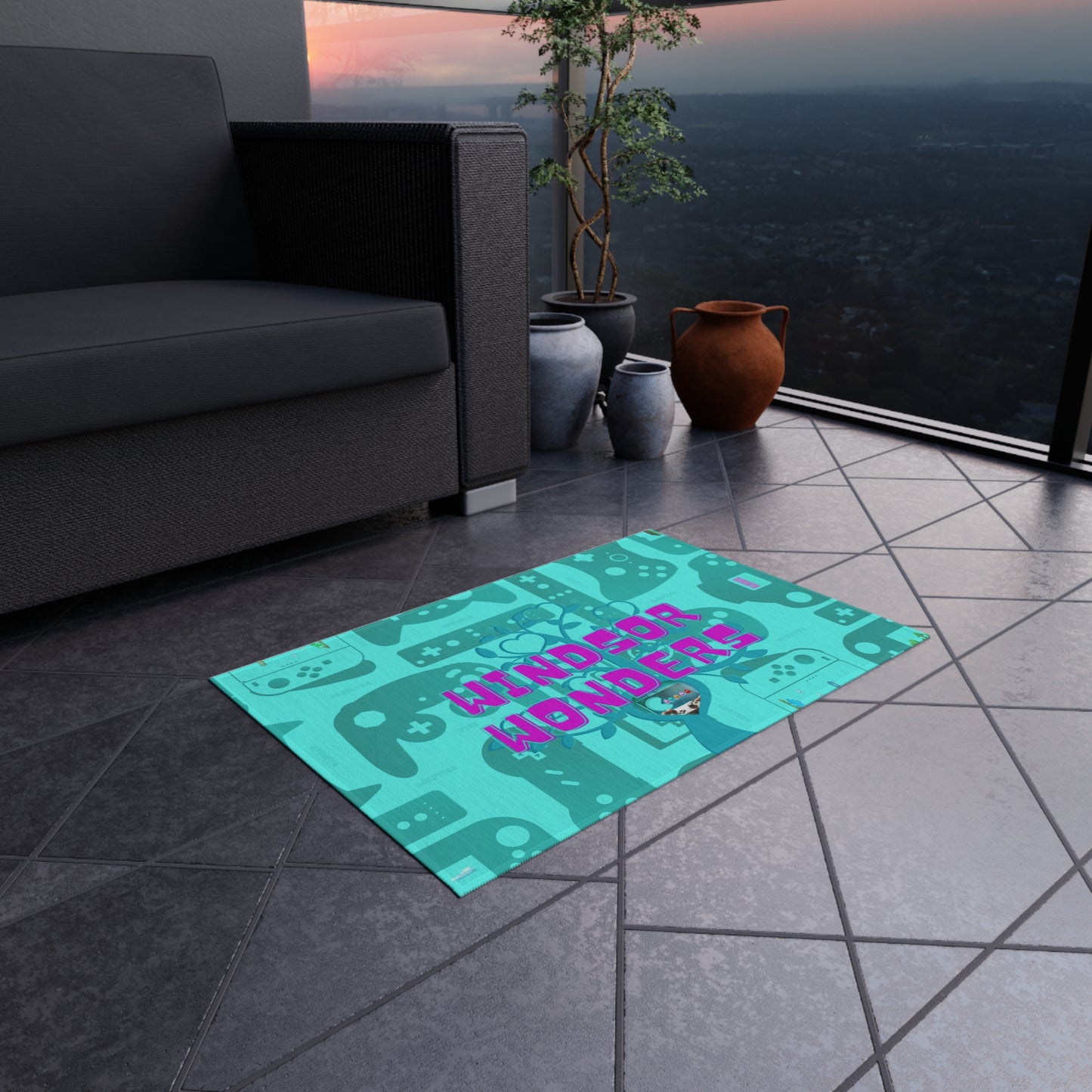 Gaming Outdoor Rug - Windsor Wonders Family Pattern