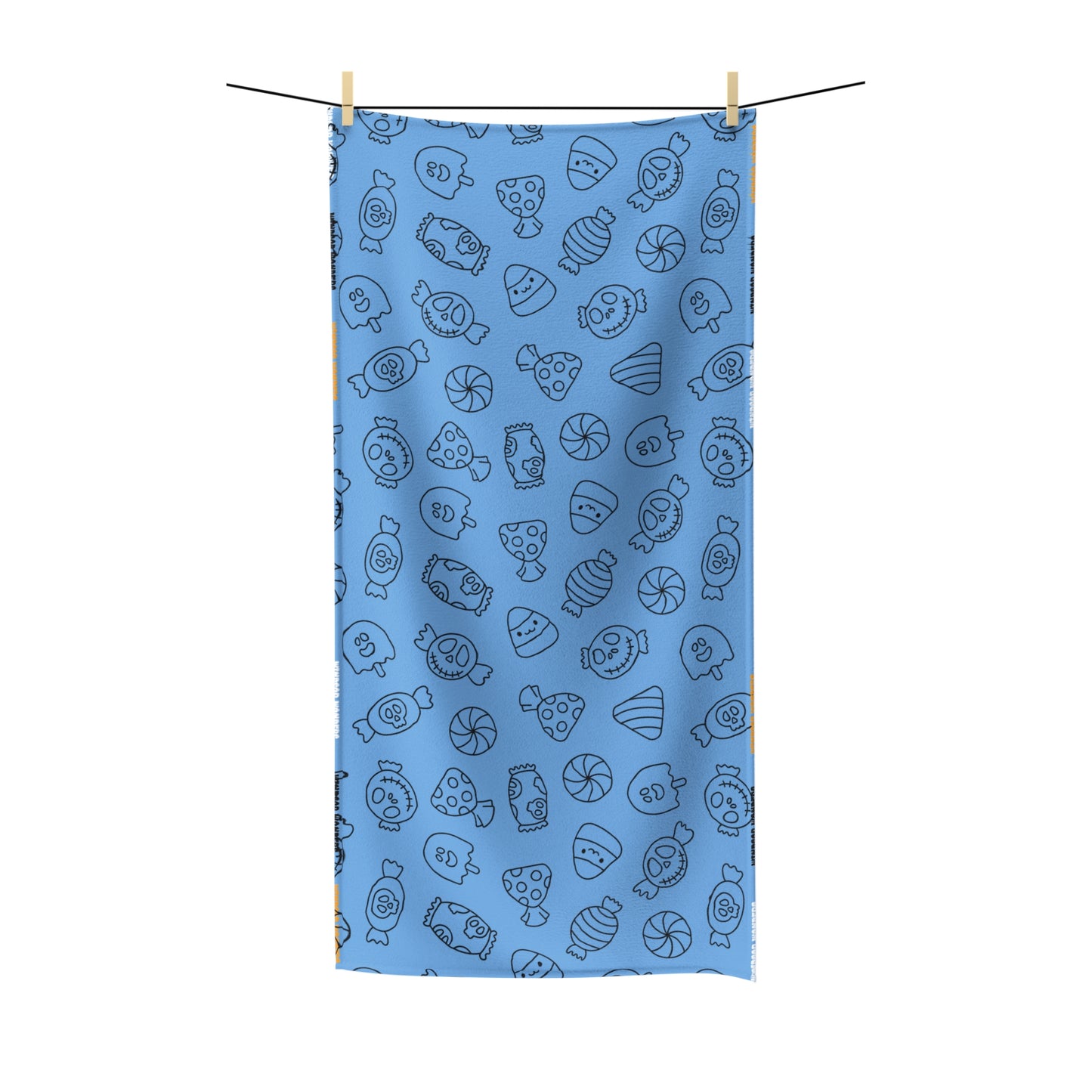 Windsor Wonders Light Blue Halloween Candy Polycotton Towel