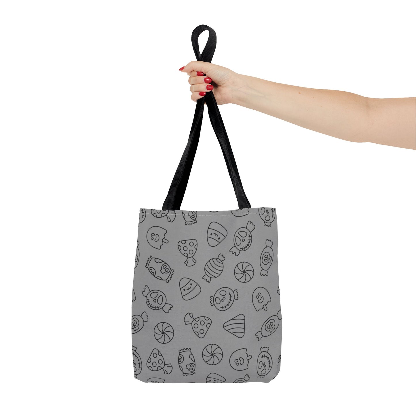 Windsor Wonders Grey Halloween Candy Tote Bag (AOP)