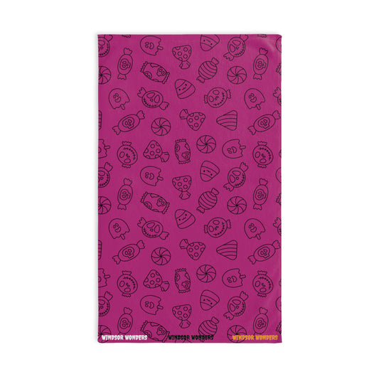 Windsor Wonders Pink Halloween Candy Hand Towel