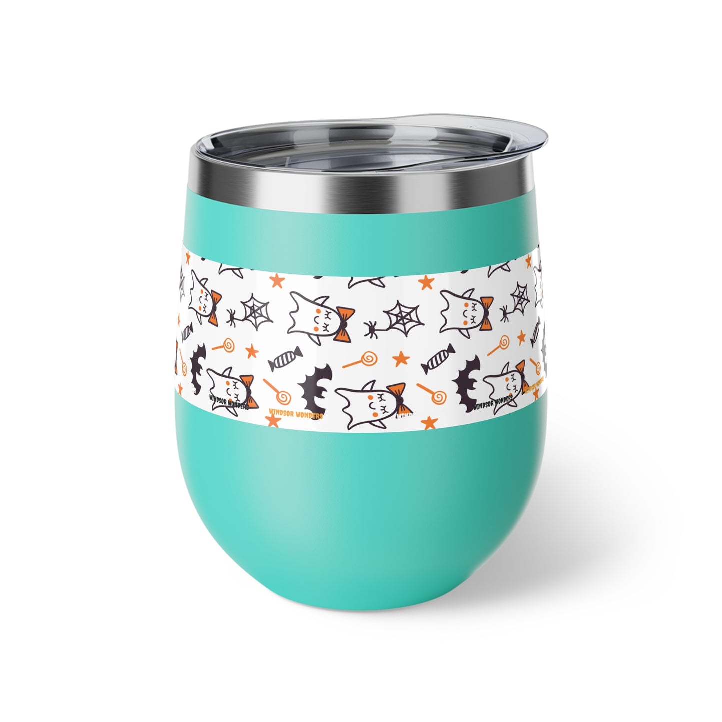 Windsor Wonders Cute Ghosts Halloween Copper Vacuum Insulated Cup, 12oz