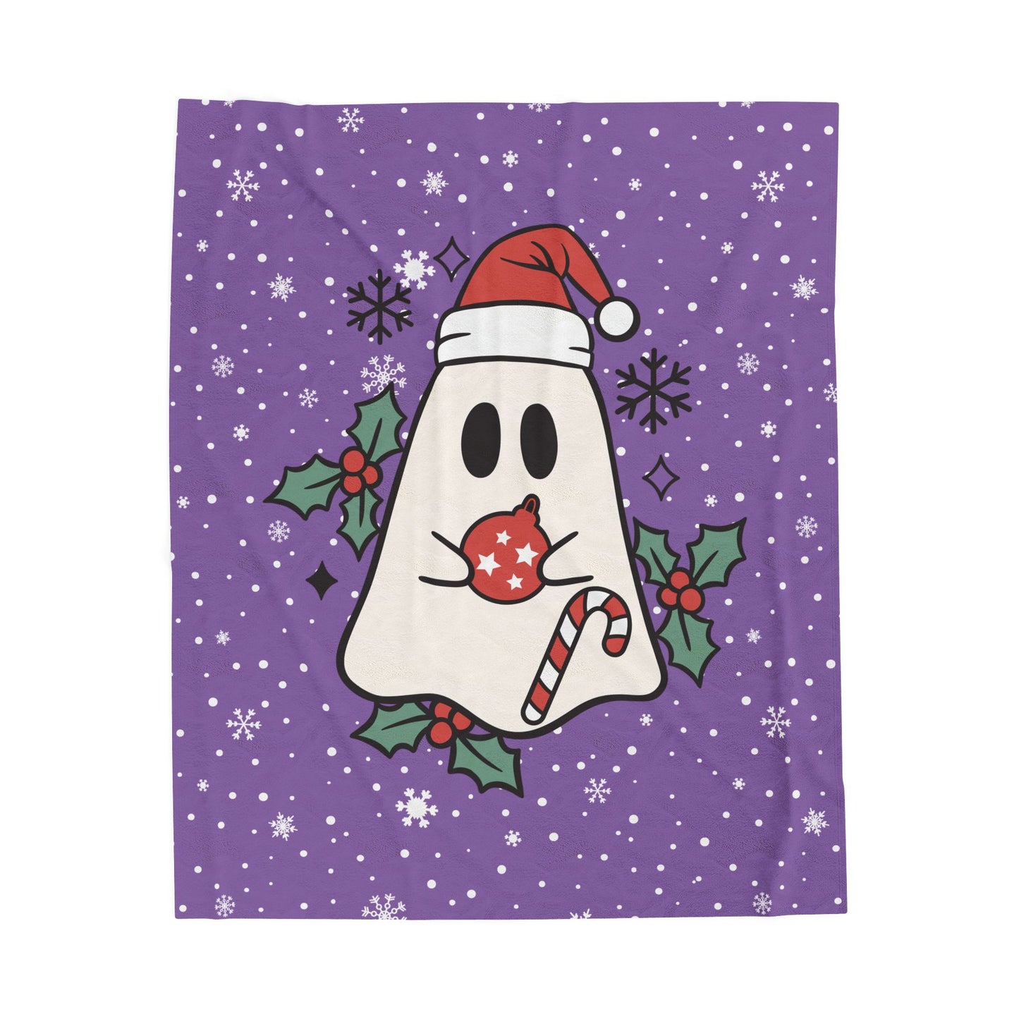 Big Festive Spirits Light Purple Velveteen Plush Blanket