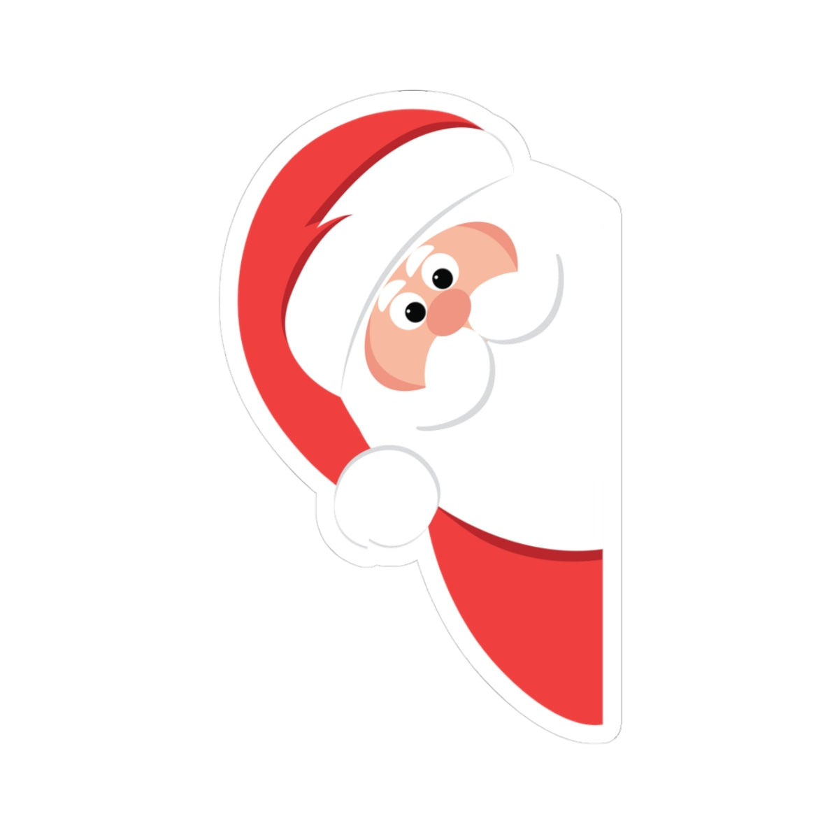 Santas Watching Kiss-Cut Stickers