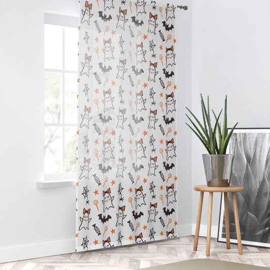 Windsor Wonders Cute Ghosts Halloween Window Curtain