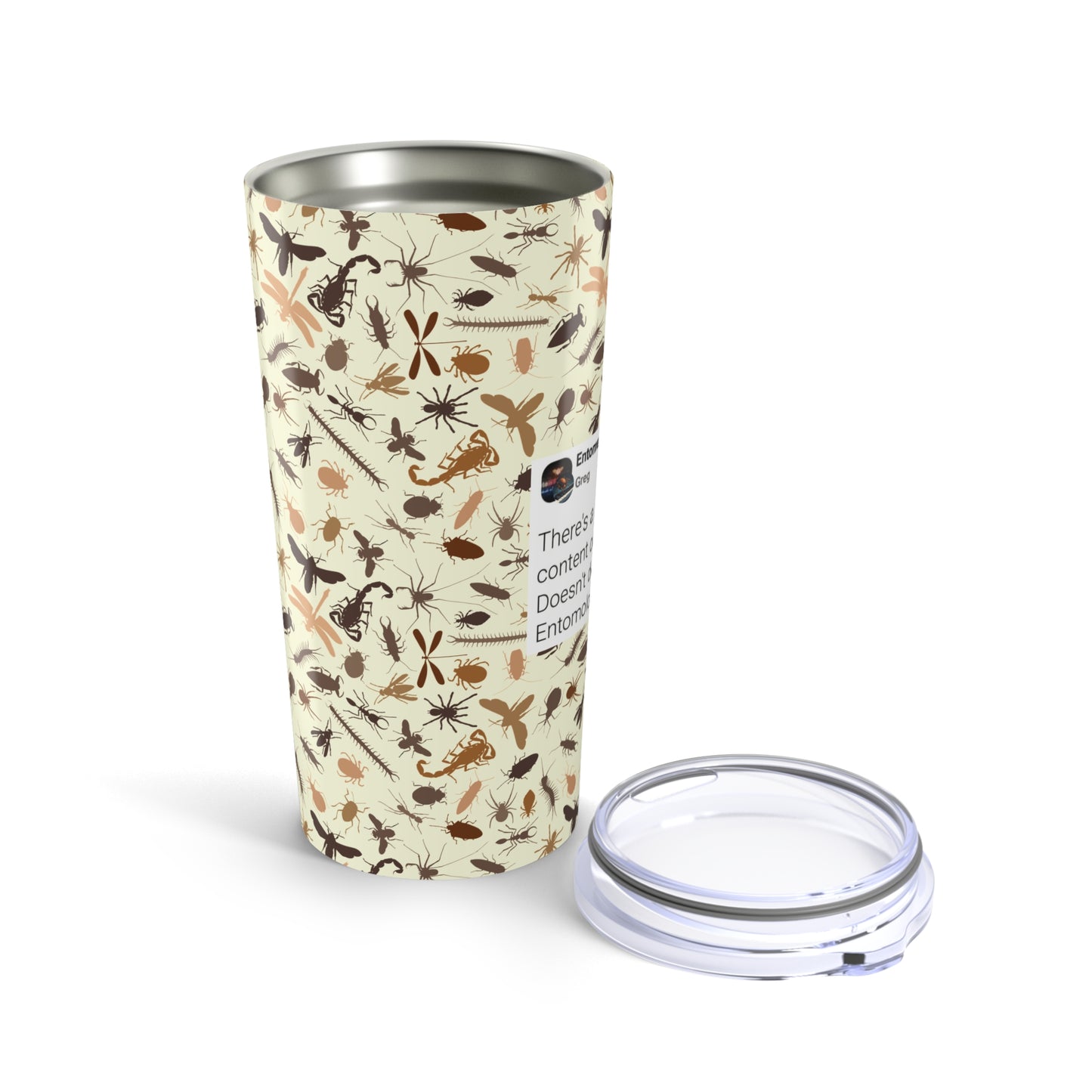 Entomemeology-Inspired 20oz Tumbler | Insect Pattern | Eco-Friendly Travel Mug | Perfect for Gifts, Outdoor Adventures, and Home Use
