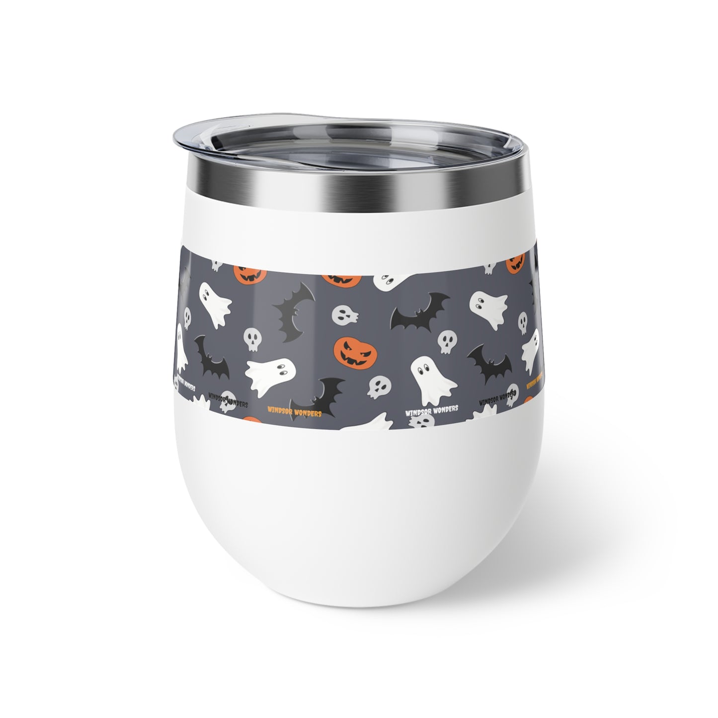 Windsor Wonders Dark Grey Halloween Copper Vacuum Insulated Cup, 12oz