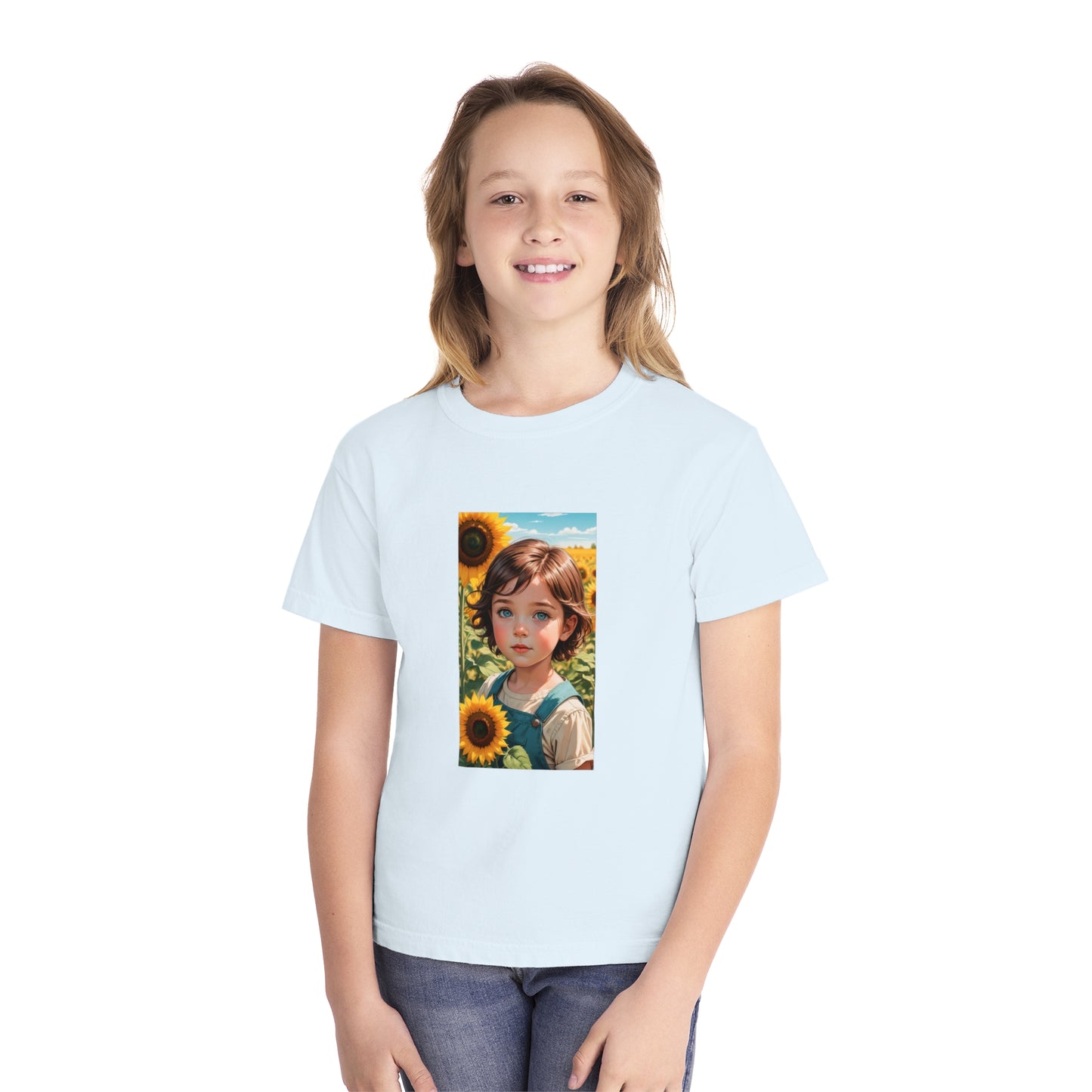 Kalli Sunflower Youth T-Shirt - Midweight Cotton Tee