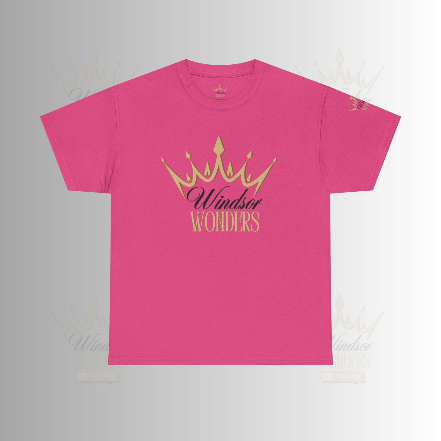 Windsor Wonders Crown Tee | Gold Graphic T-Shirt, Unisex Casual Wear, Birthday Gift, Royalty Theme, Comfortable Fashion