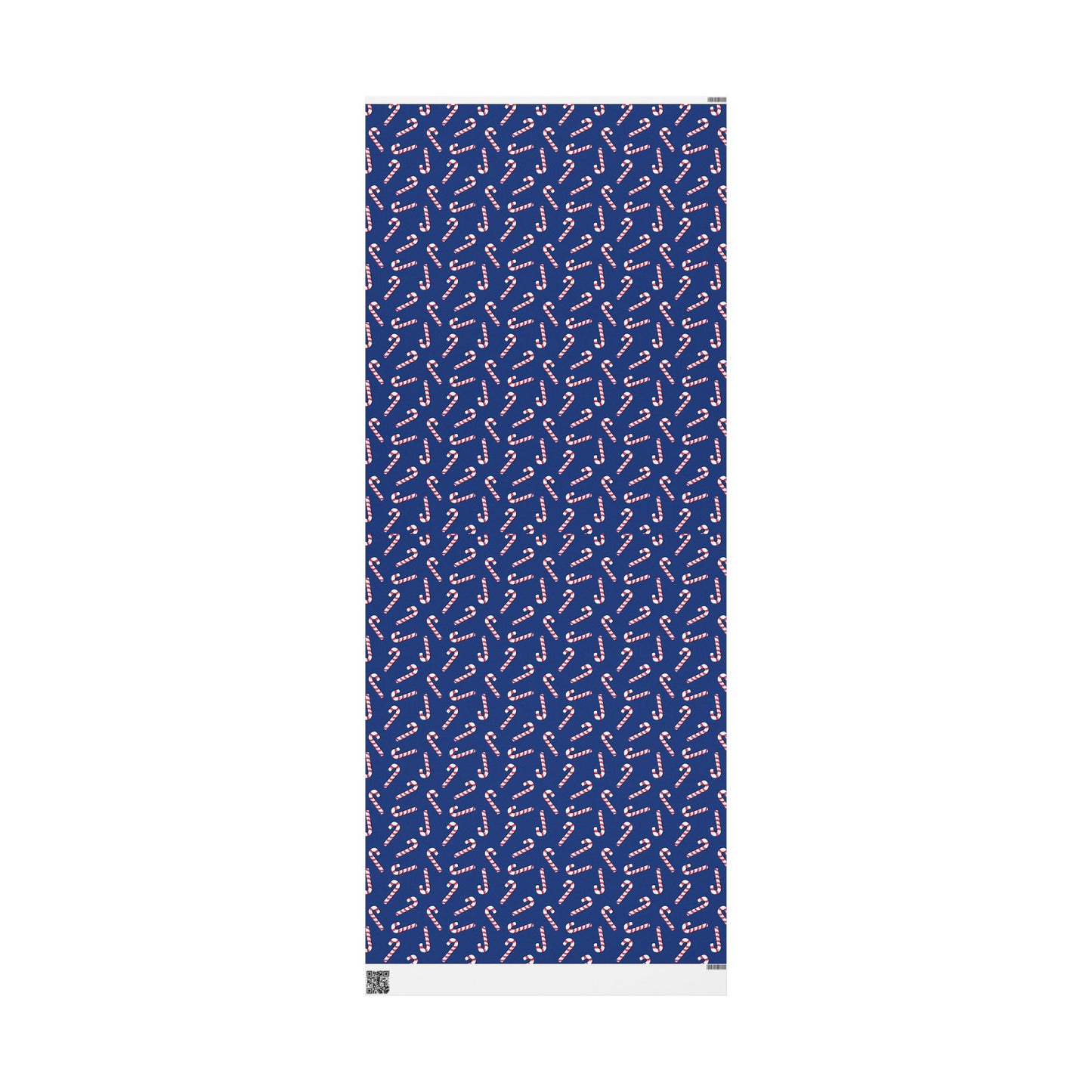 Dark Blue Candy Cane Wrapping Papers