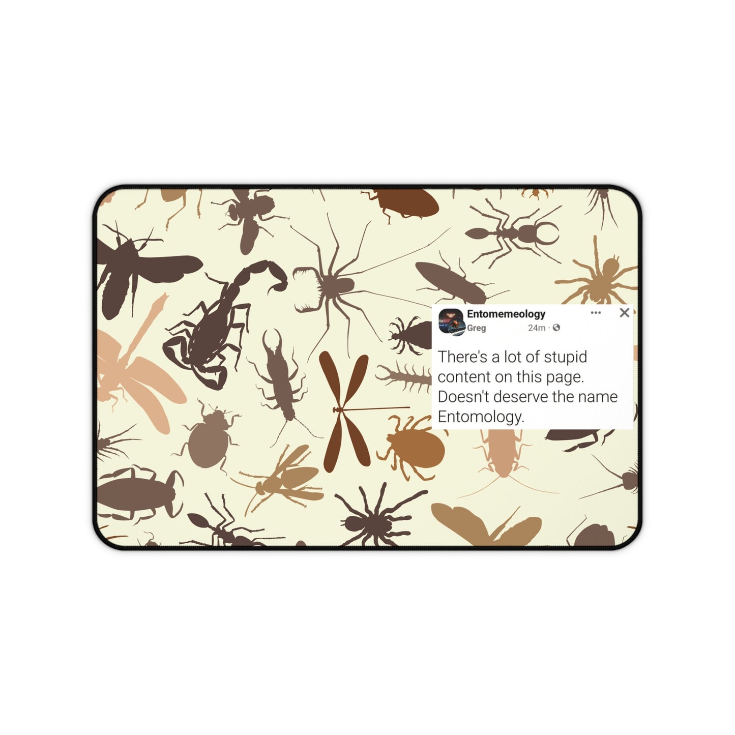 Entomemeology Desk Mat | Insect-Patterned Office Decor | Perfect for Bug Lovers, Scientist Gifts, Home Office, Educational Gifts