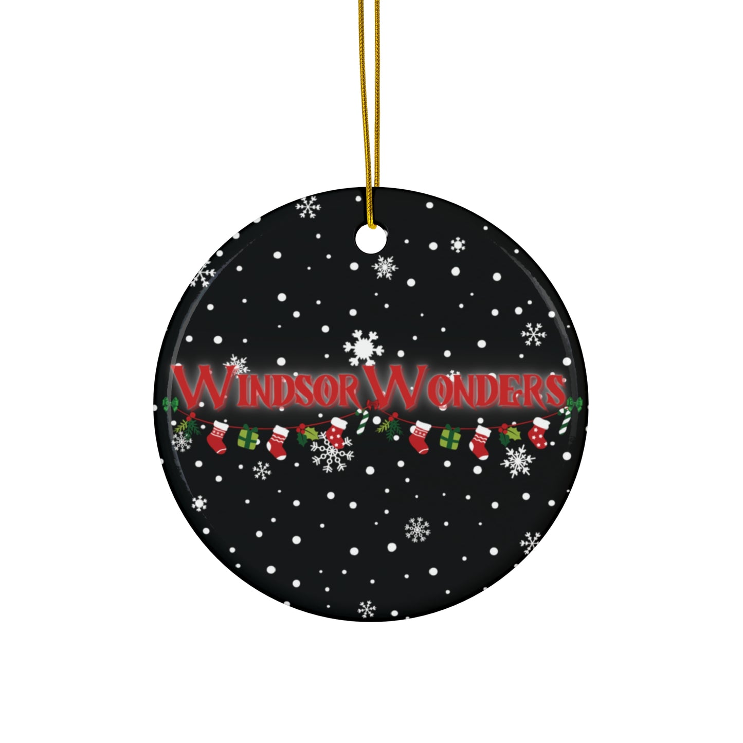 Windsor Wonders  Black Ceramic Ornament, 4 Shapes
