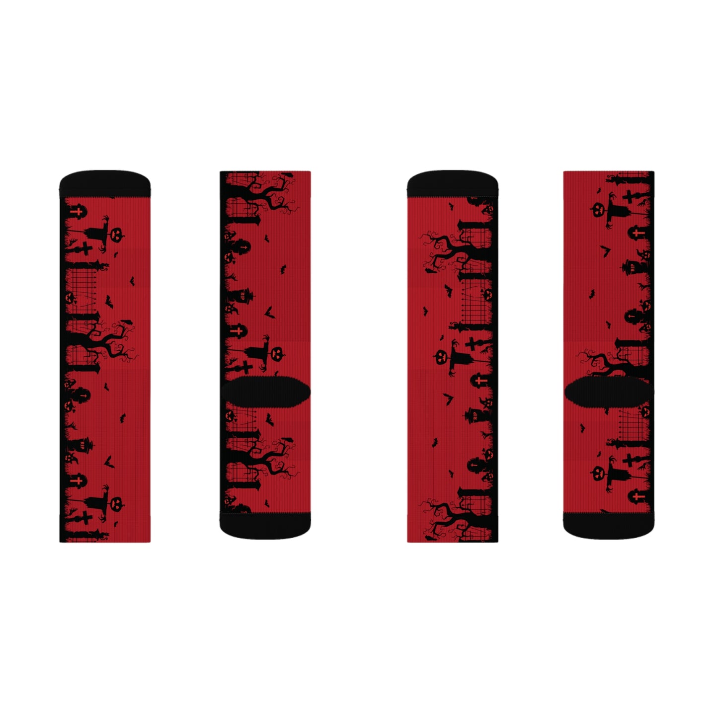 Windsor Wonders Red Graveyard Sublimation Socks