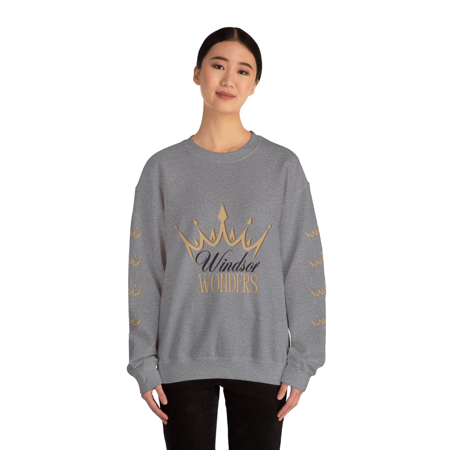 Windsor Wonders Crown Sweatshirt, Cozy Unisex Crewneck for Celebrations, Perfect Gift for Birthdays, Holidays, or Casual Wear