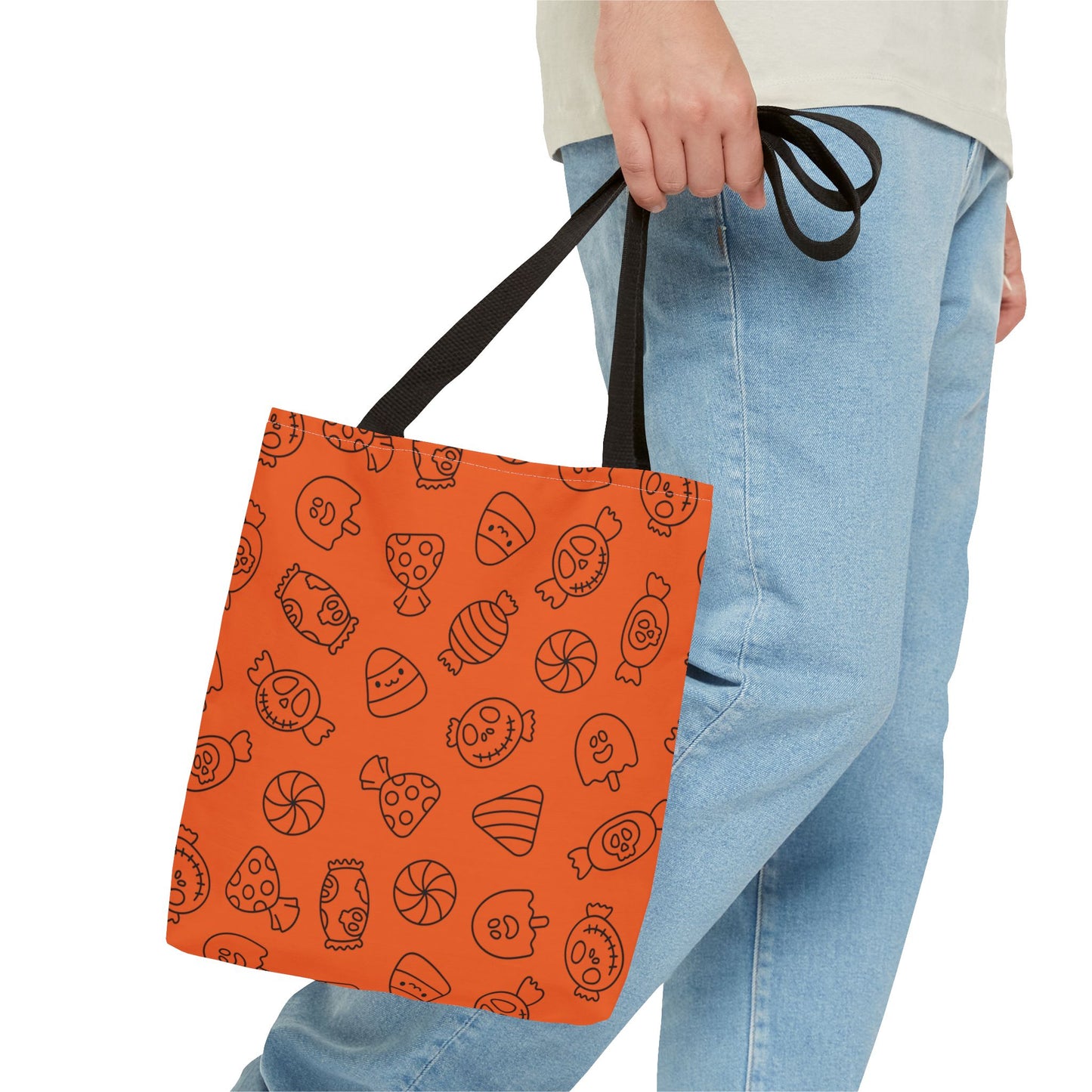 Windsor Wonders Orange Halloween Candy Tote Bag (AOP)
