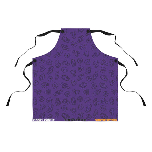 Windsor Wonders Dark Purple Halloween Candy Apron (AOP)