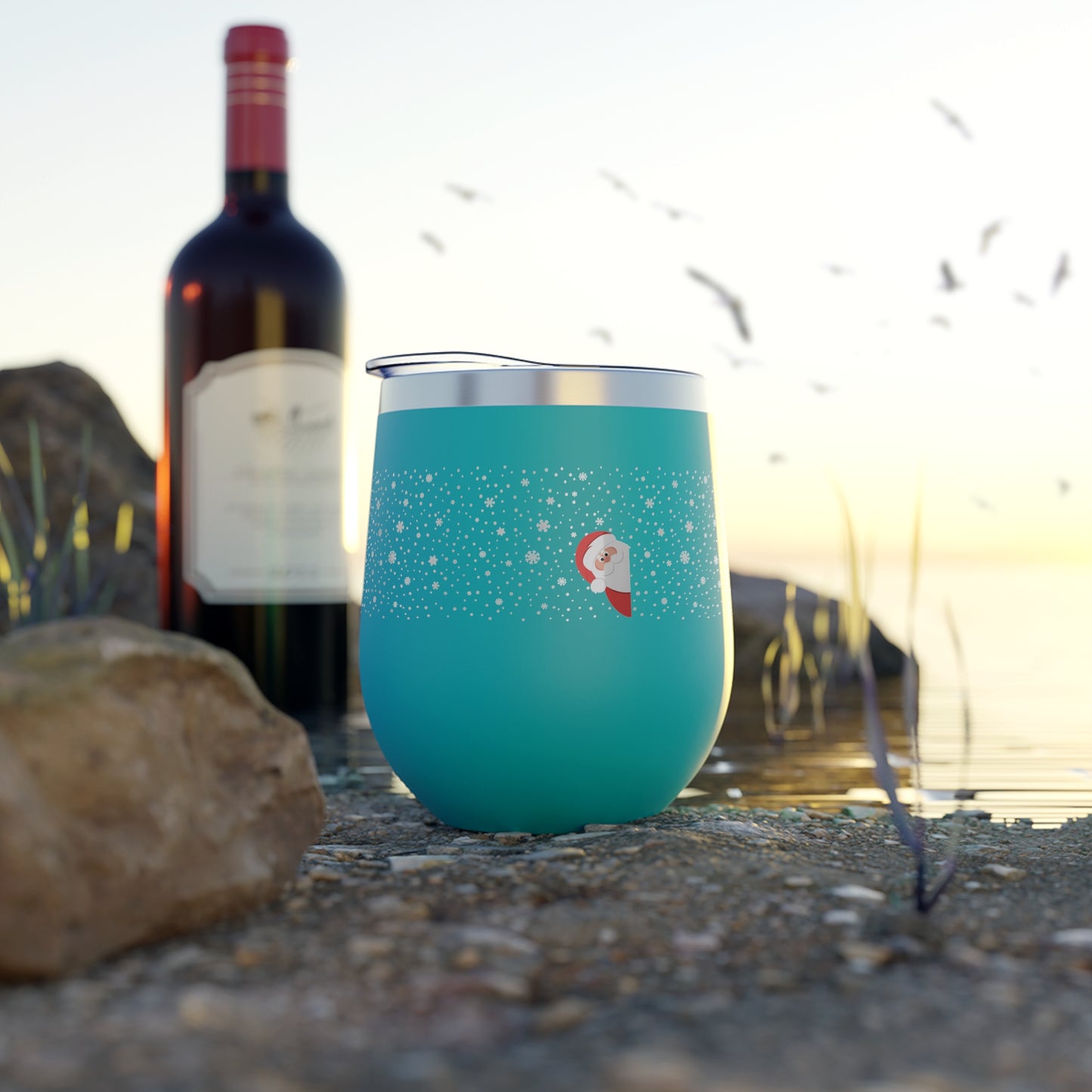 Santa's Watching Copper Vacuum Insulated Cup, 12oz