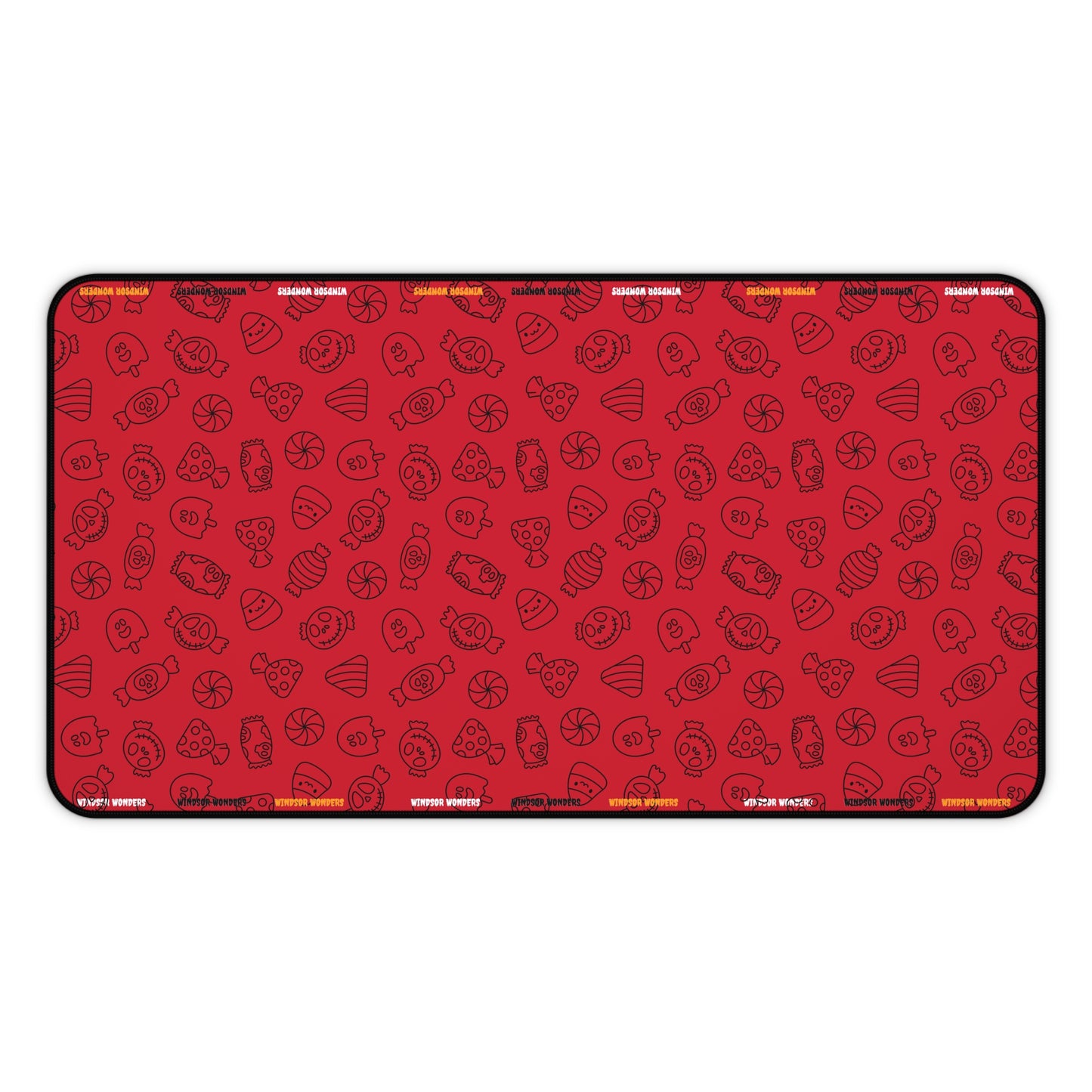Windsor Wonders Dark Red Halloween Candy Desk Mat