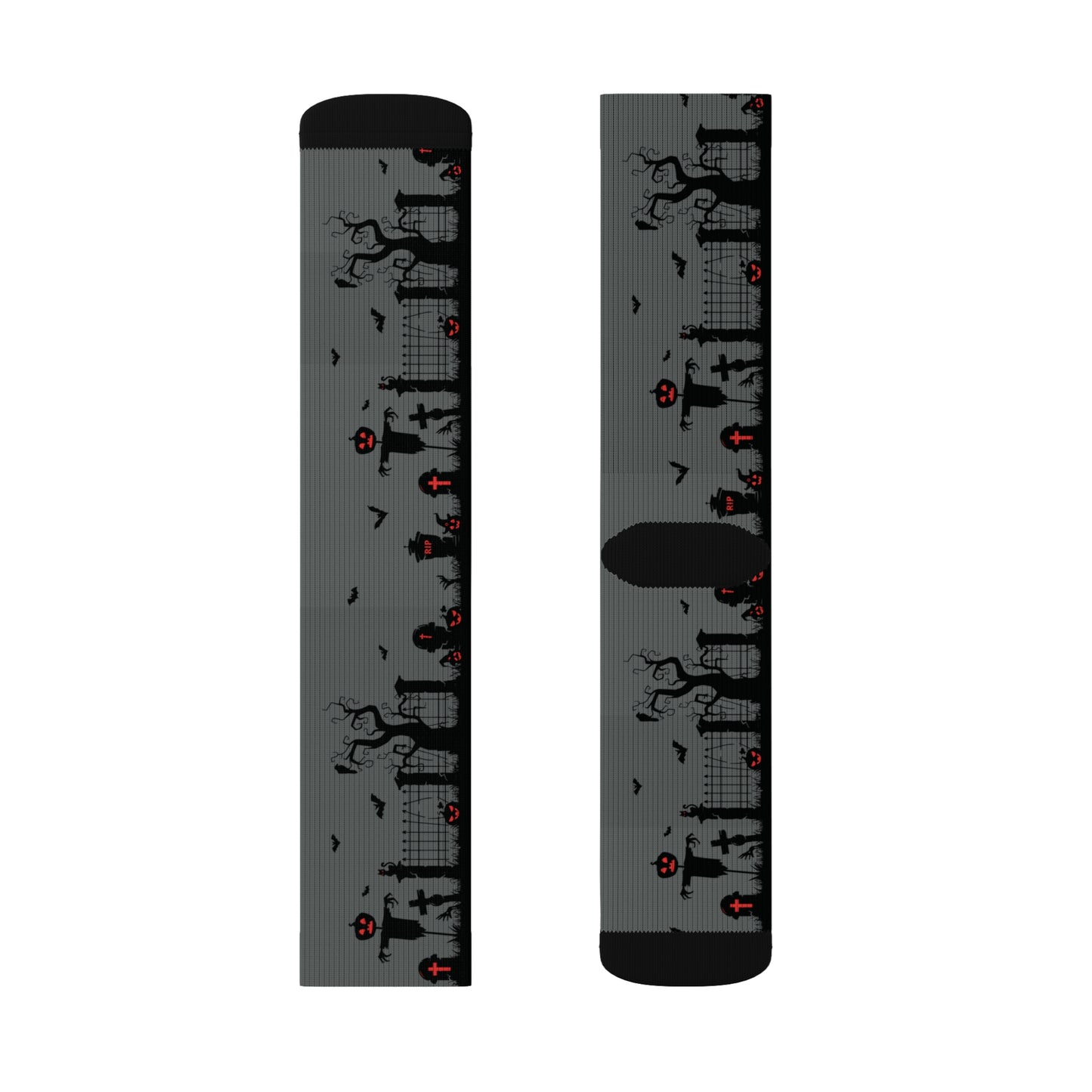 Windsor Wonders Dark Grey Graveyard Sublimation Socks