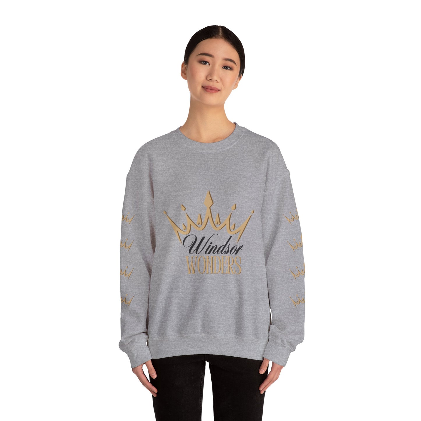 Windsor Wonders Crown Sweatshirt, Cozy Unisex Crewneck for Celebrations, Perfect Gift for Birthdays, Holidays, or Casual Wear