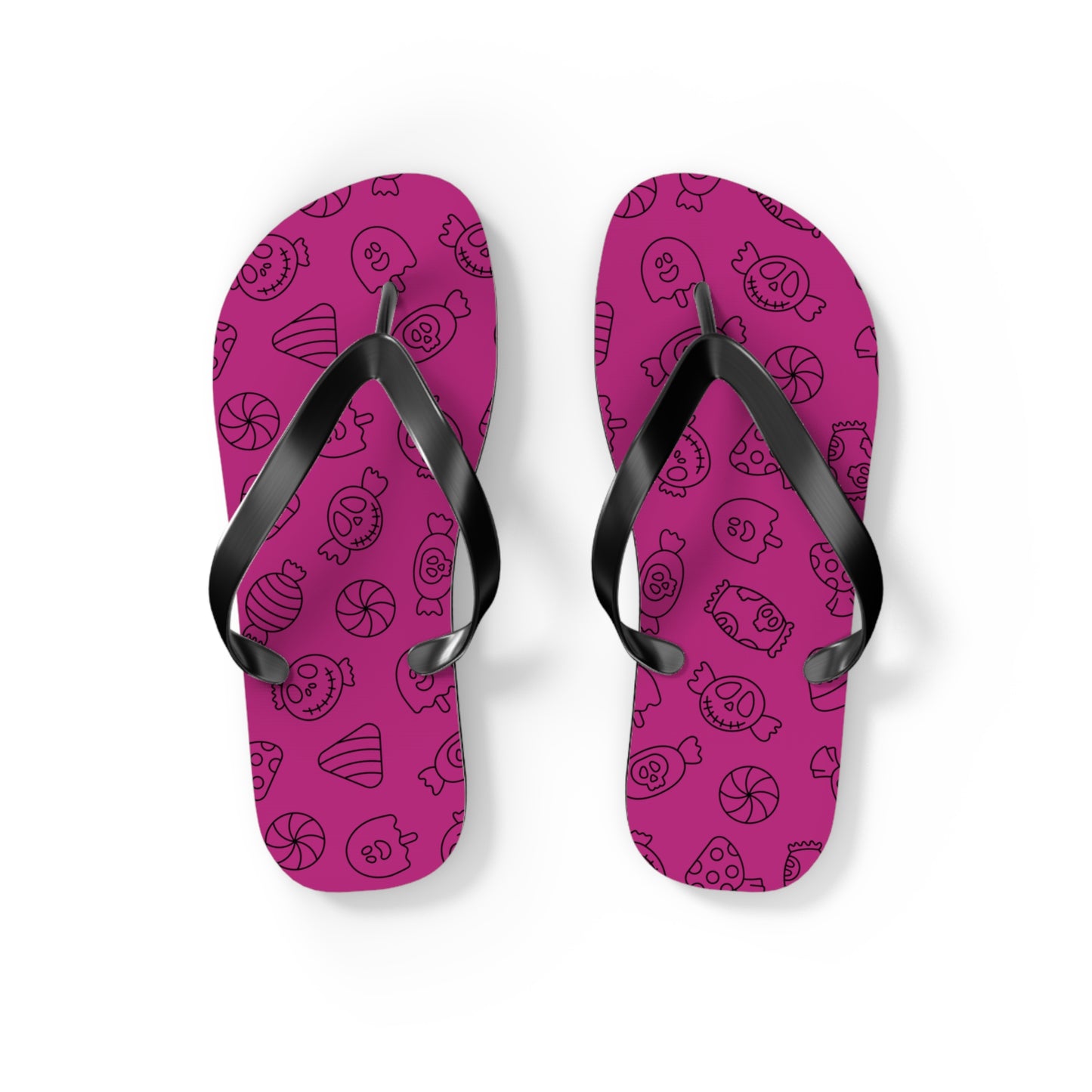 Windsor Wonders Pink Halloween Candy Flip Flops