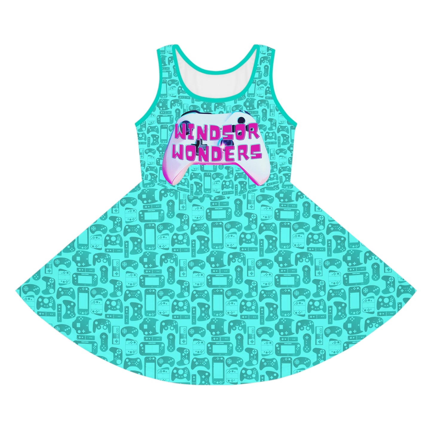 Windsor Wonders Games Girls' Sleeveless Sundress (AOP)