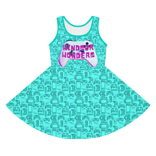 Windsor Wonders Games Girls' Sleeveless Sundress (AOP)
